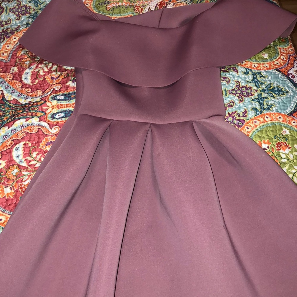 Pink off the shoulder Charlotte Russe dress. (HOLD - Picture 4 of 5